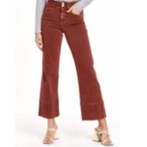 Dear John Holly Super High Rise Wide Hem Straight Jeans in Cinnamon - Size 26